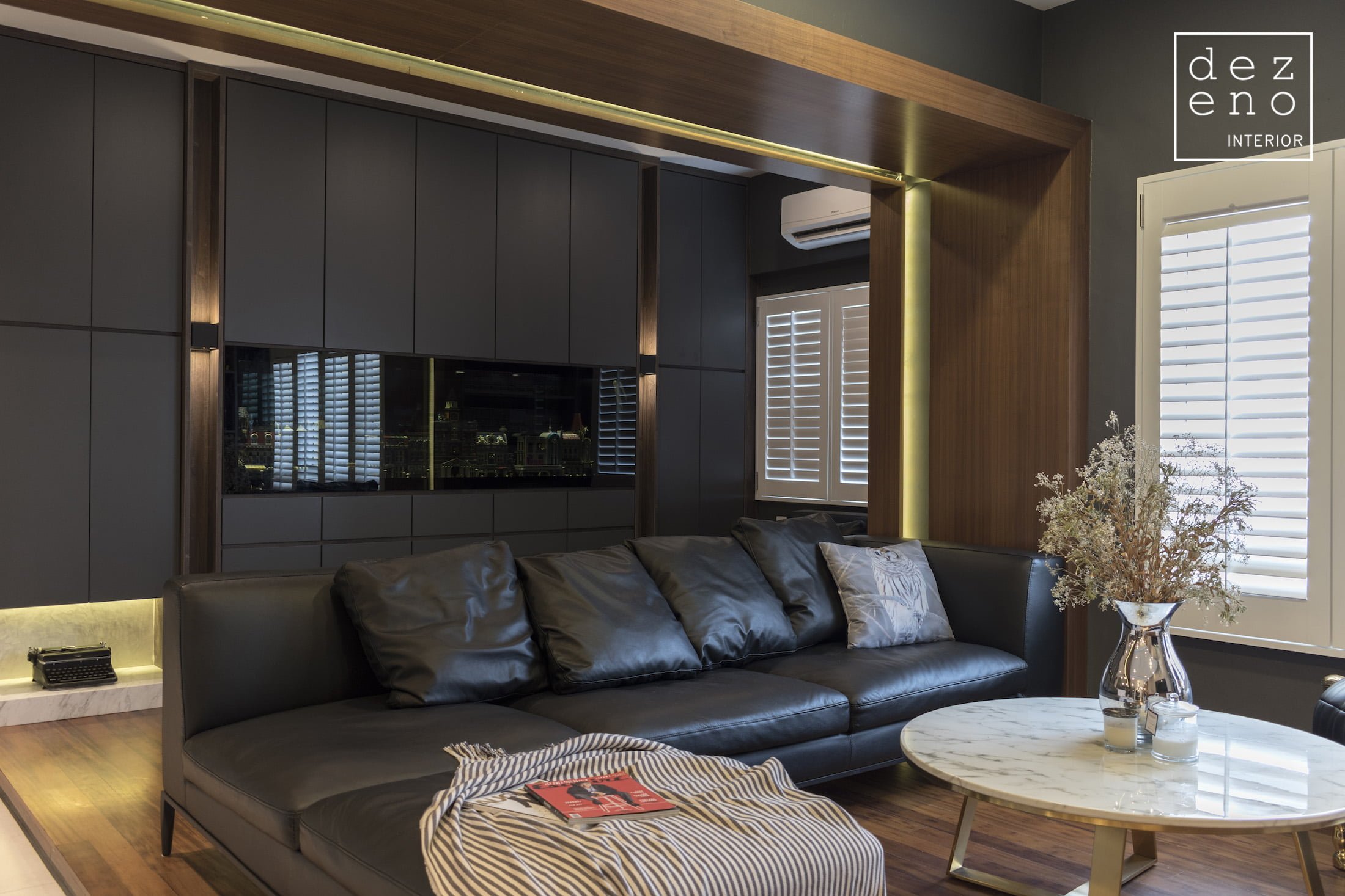 residential casa desa condo living room luxury leather sofa